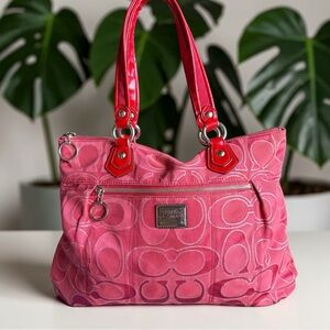 Y2K Coach Poppy Signature Glam Tote